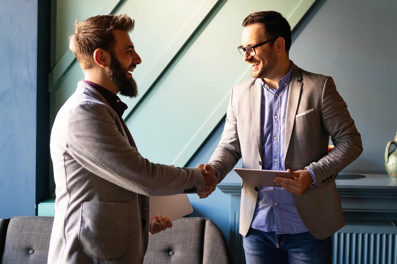 Partners shaking hands