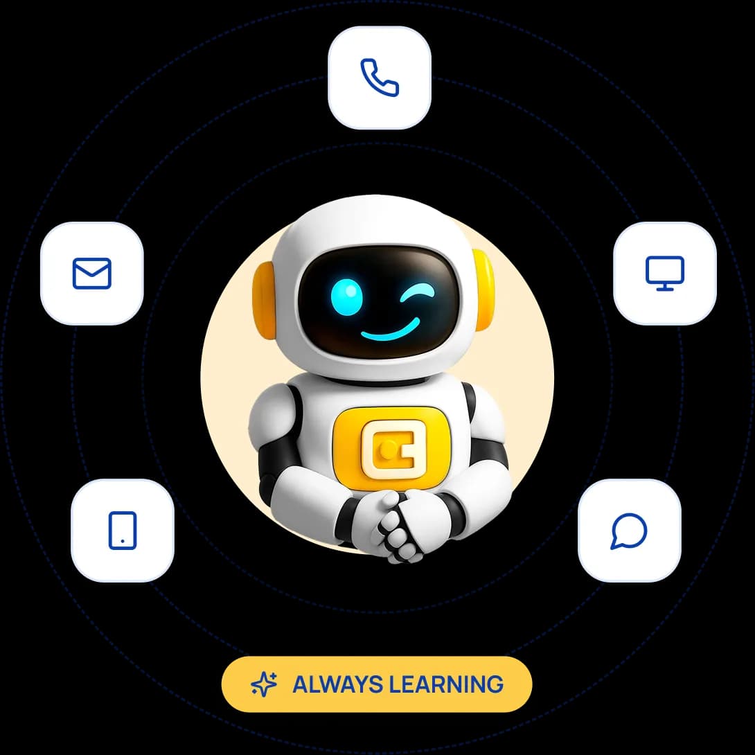 BankGPT at the center of phone, desktop, chat, mobile and email channels, always learning